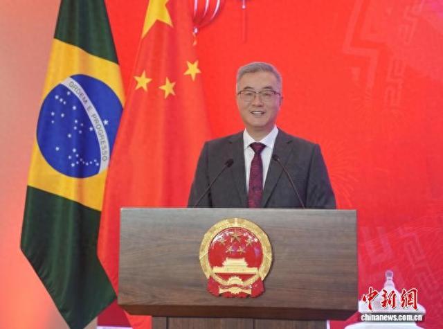 中国驻巴西大使祝青桥致辞。张浩南摄