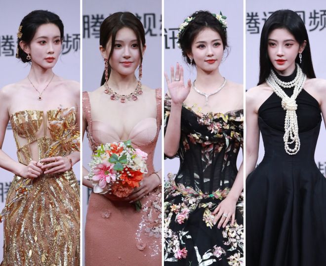 95小花红毯拼待遇！赵露思戴高珠完胜孟子义，白鹿三套高定镇场