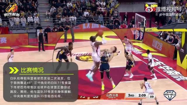 广东山西男篮冲突判例解析：迪亚洛抬肘撞翻李文昊判防守犯规