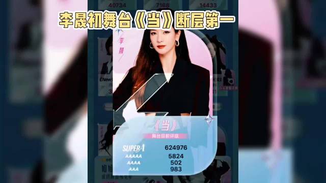 李晟浪姐初舞台《当》断层第一！目前站内票数以87万领先·李晟·断层第一·