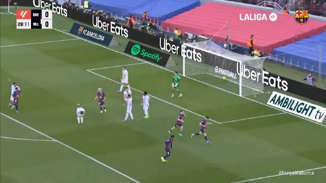 巴萨3-0马略卡，莱万、贝尔纳尔建功，亚马尔世界波