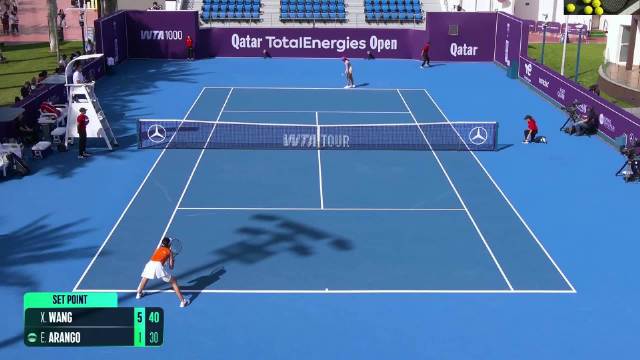 即时比分，多哈站首轮，王欣瑜开局状态火热，第1盘6比1顺利拿下