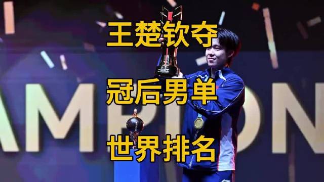 王楚钦亚洲杯夺冠后最新男单世界排名