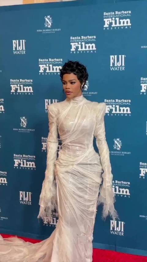 Teyana Taylor圣塔芭芭拉电影节首穿Ashi高定，奥斯卡提名后闪耀红毯