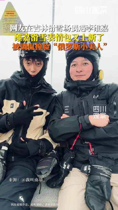 李维嘉表情包更新了真的很爱滑雪！