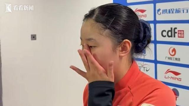 中日铜牌战 蒯曼赢了！ 张本美和接受采访时落泪