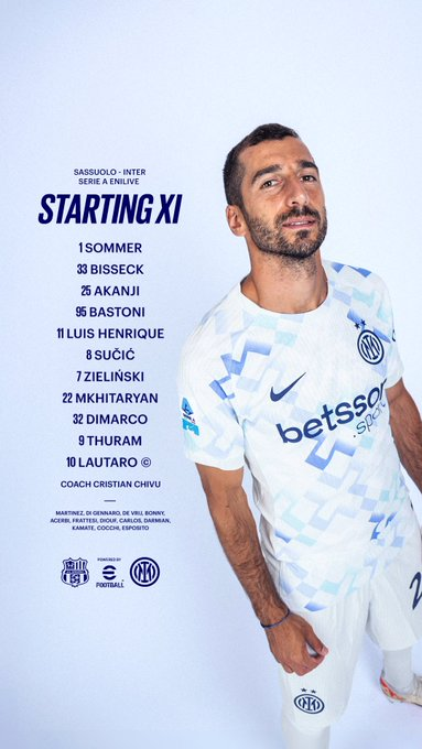 剑南春首发-国米vs萨索洛：劳塔罗搭档图拉姆，迪马尔科出战