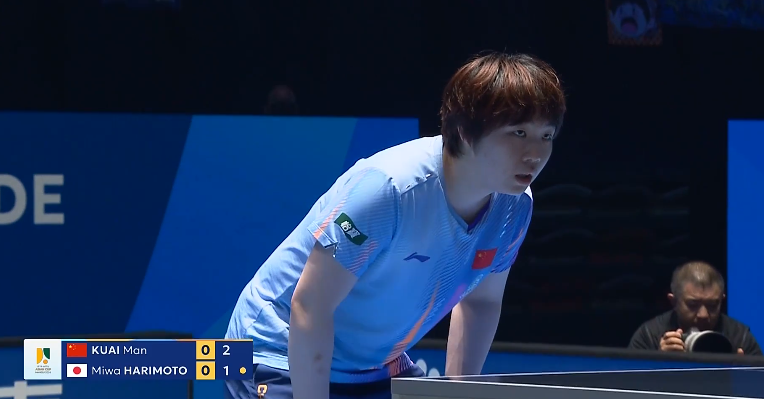 太强了!蒯曼4-1击败张本美和,中国女乒包揽亚洲杯女单前三