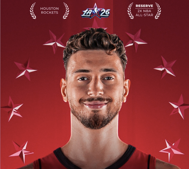 申京第2次入选全明星，成入选次数最多的土耳其球员