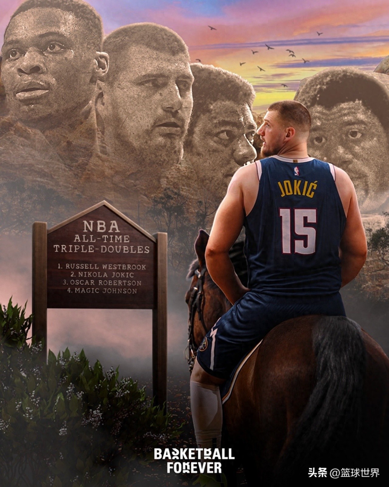 赛程刚刚过半约基奇拿到18场三双！前队友十分羡慕约基奇异禀天赋