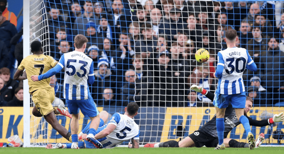 3球，美国运通社区球场是萨尔进球最多的英超客场