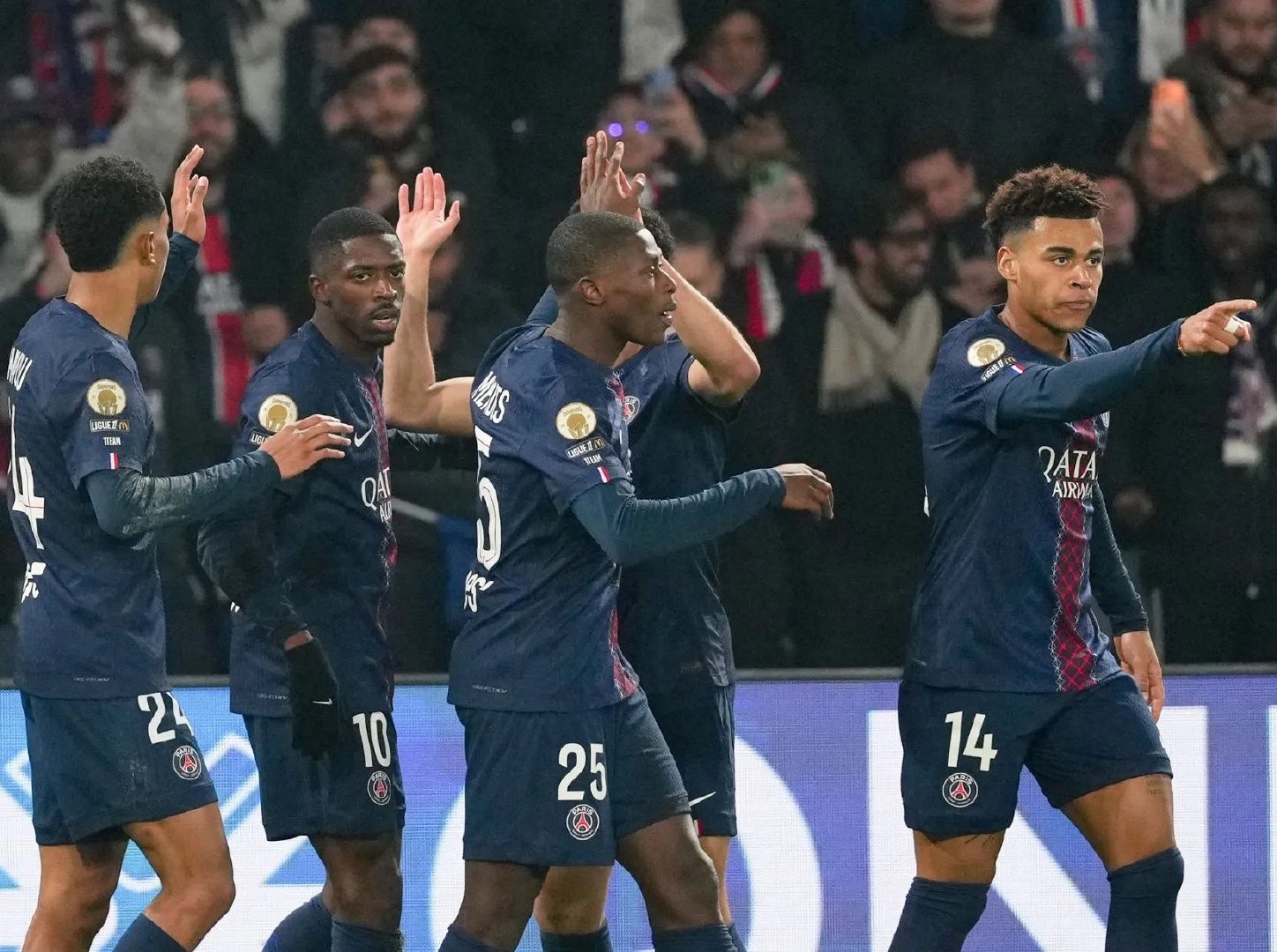 巴黎圣日耳曼七连胜追平皇马纪录,门德斯20次助攻创队史第二