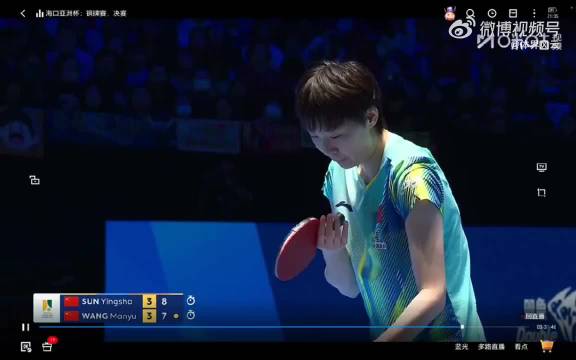 亚洲杯女单决赛孙颖莎王曼昱对决引关注