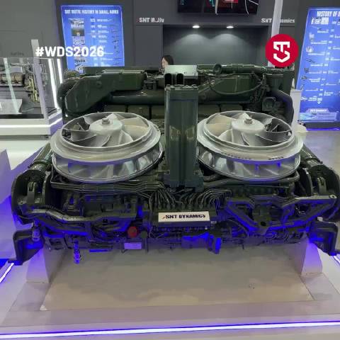 韩国在沙特防务展展示1500-1700马力坦克动力包