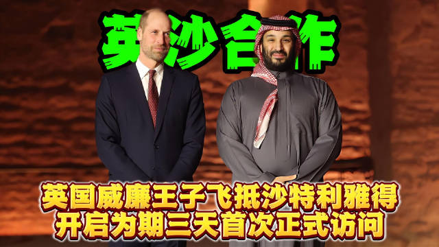 威廉王子抵沙特开启三天访问，系2026年来首次海外出访