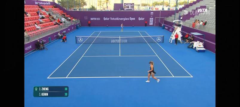 『2026 WTA1000多哈站』首轮 @郑钦文Ana （4-6 6-1 6-2）肯宁