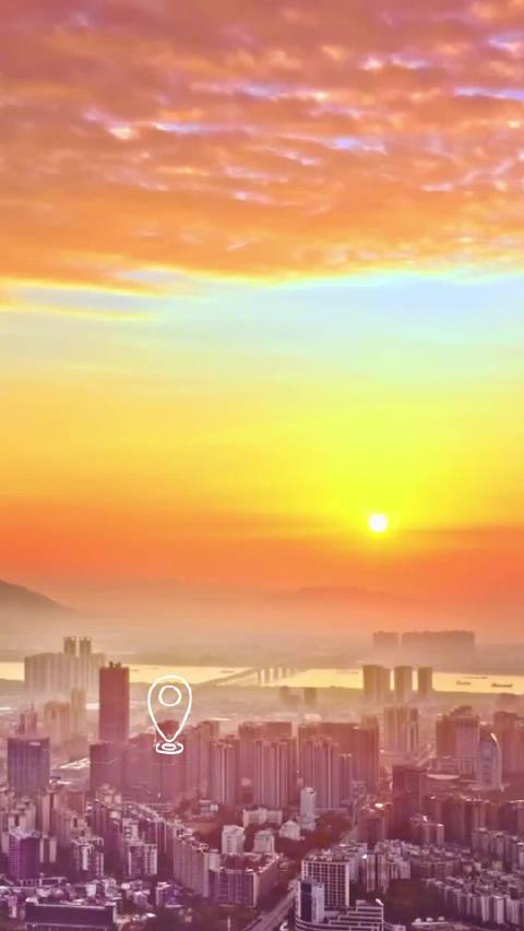 肇庆七星岩金光入砚池白鹭翩跹