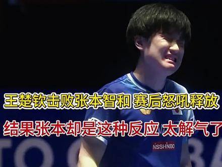 王楚钦击败张本智和赛后激动呐喊，对手回应出人意料