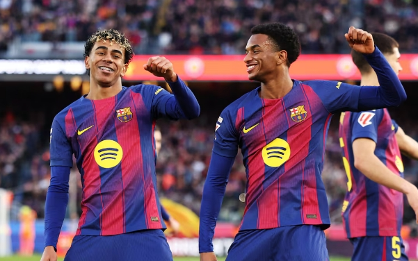 亚马尔连续5场破门西甲24球,打破梅西和姆巴佩两项纪录