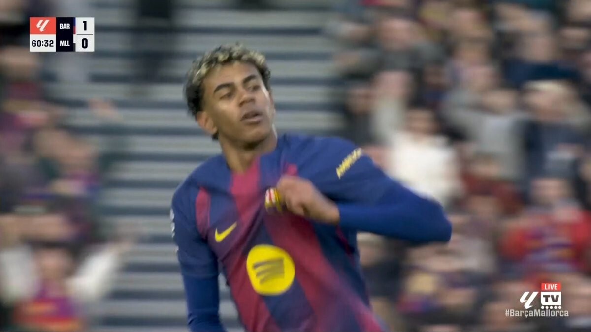 亚马尔连续5场破门,刷新巴萨一线队生涯最长进球纪录