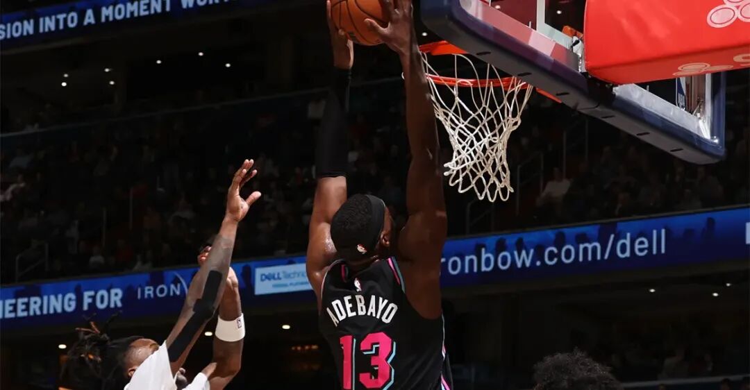 NBA战报|热火七人上双大胜奇才,阿德巴约22分8板5断,鲍威尔21分,维金斯11分10板,尚帕尼13分7板