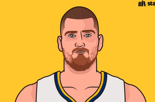 约基奇本场砍下22分14板11助，连续第三场比赛得到三双