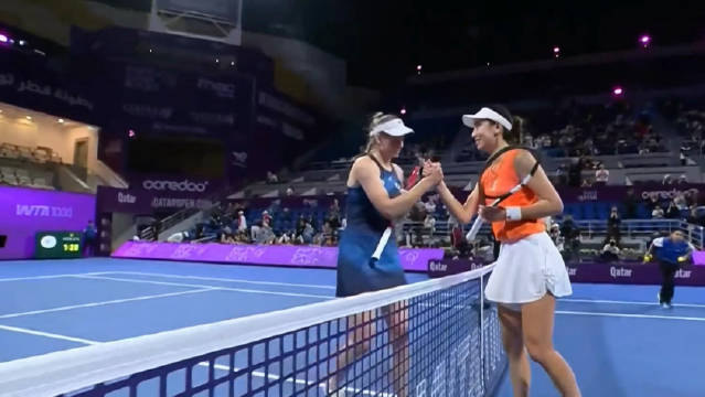 王欣瑜多哈赛不敌莱巴金娜,第二盘连丢4局遭逆转