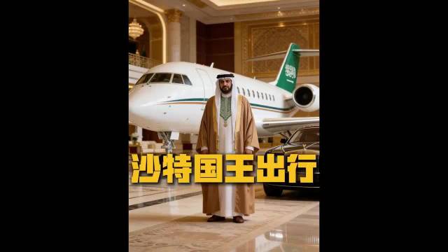 沙特国王出访带1500随从506吨行李，包1200间酒店客房