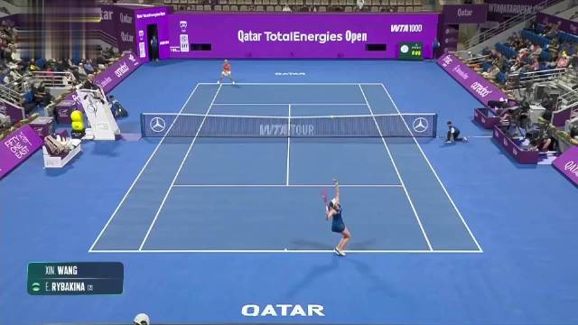 多哈第二轮莱巴金娜2-0王欣瑜 比赛集锦