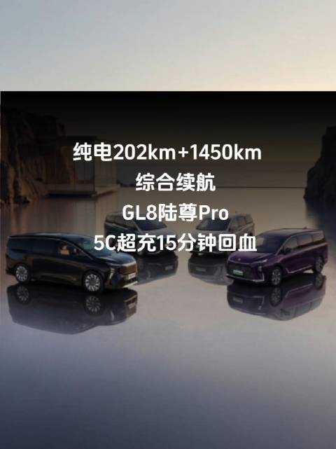 纯电202km+1450km综合续航！GL8陆尊Pro 5C超充，15分钟回血