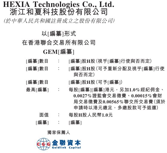 新股消息 | 和夏科技递表港交所创业板