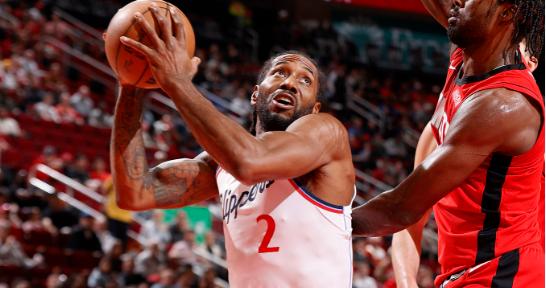 连续32场20+快船队史第三！小卡连刷纪录吞里程碑 在场-16被迫打卡