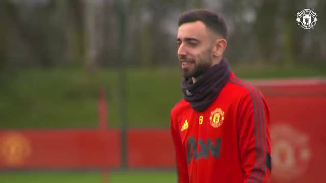 B费在曼联的首次训练