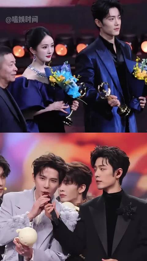 微博之夜男星突发意外高情商救场，肖战杨幂王一博宋威龙反应迅速