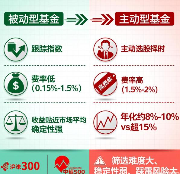 基金定投选主动型还是被动型?长期看哪个收益更高?