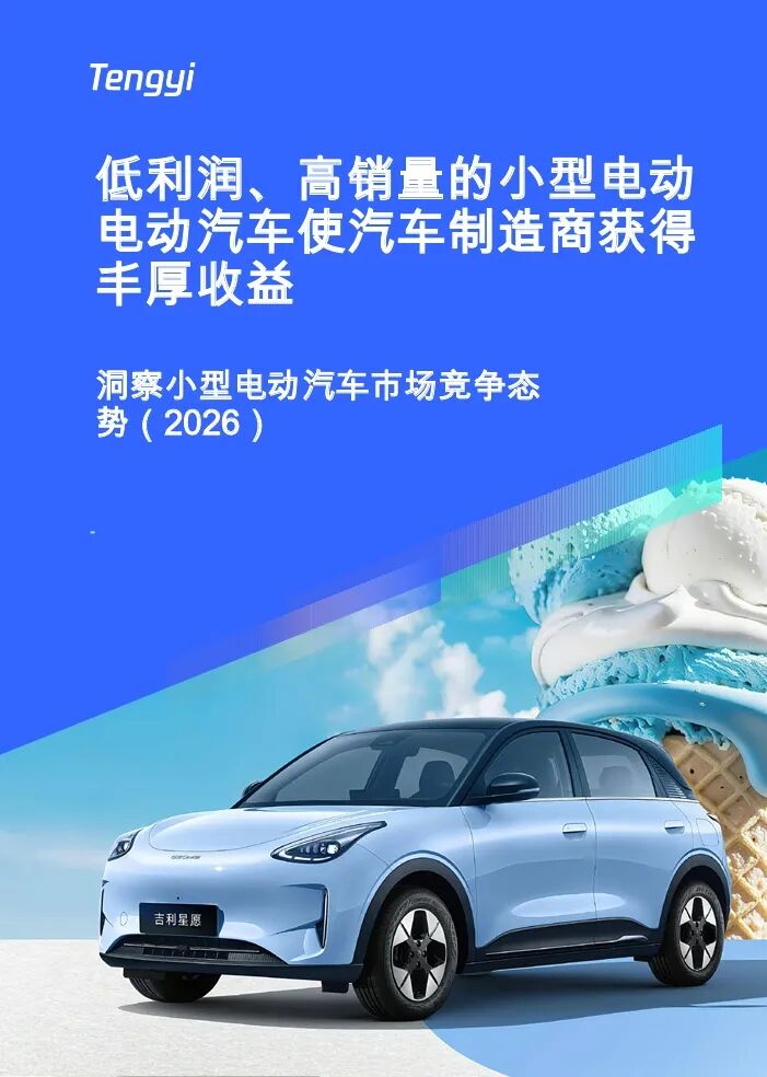 易车研究院：小型电动汽车行业市场竞争力洞察