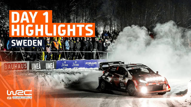 WRC瑞典站首日丰田包揽前四，小索尔伯格领先3.8秒