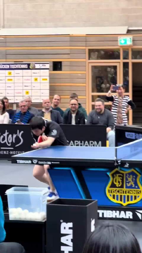 樊振东是世界乒乓巨星，王者风采彻底征服德国乒乓球迷！