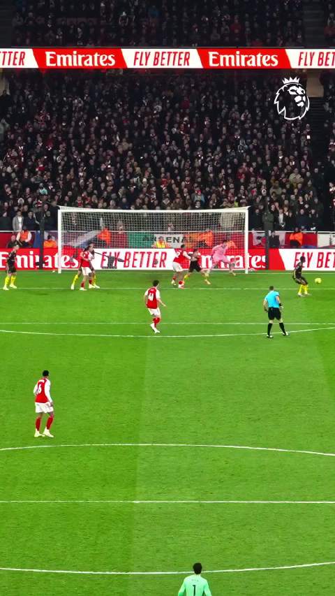 阿森纳对曼联比赛中门将拉门斯踢球击中飞鸟