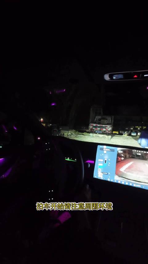 小鹏P7+深夜挑战老小区极限泊车一把成功