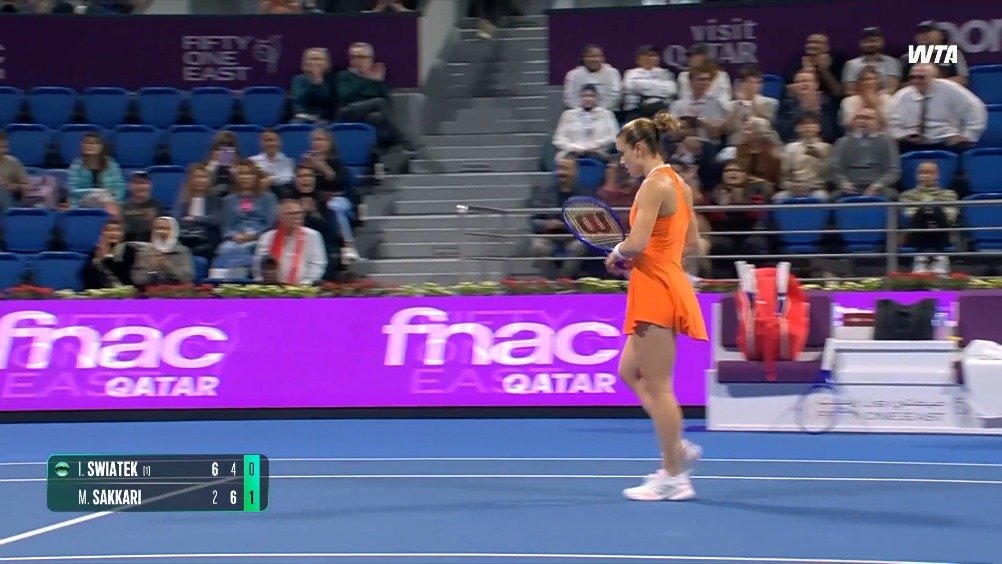 萨卡里多哈站逆转斯瓦泰克终结四连败