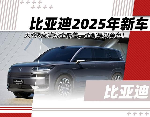 一年发布近20款新车!比亚迪2025新车规划