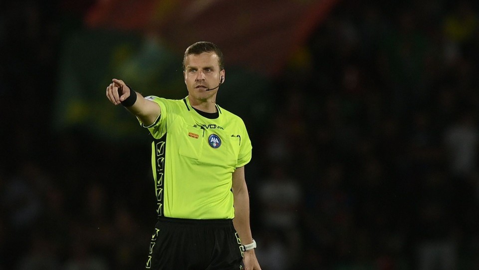 意甲第25轮裁判安排：拉潘纳执法意大利国家德比