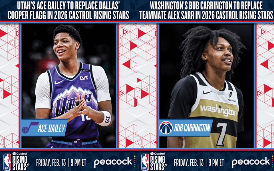 新秀赛全新名单：贝利卡林顿顶替弗拉格萨尔 杨瀚森代表G联赛队出战