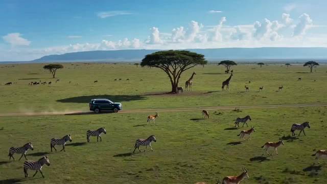 坦克500车主用AI模拟非洲自驾游