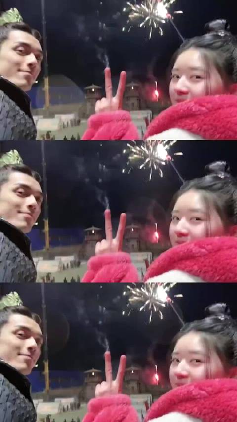 赵露思吴磊《星汉灿烂》杀青戏曝光，天台共赏烟花