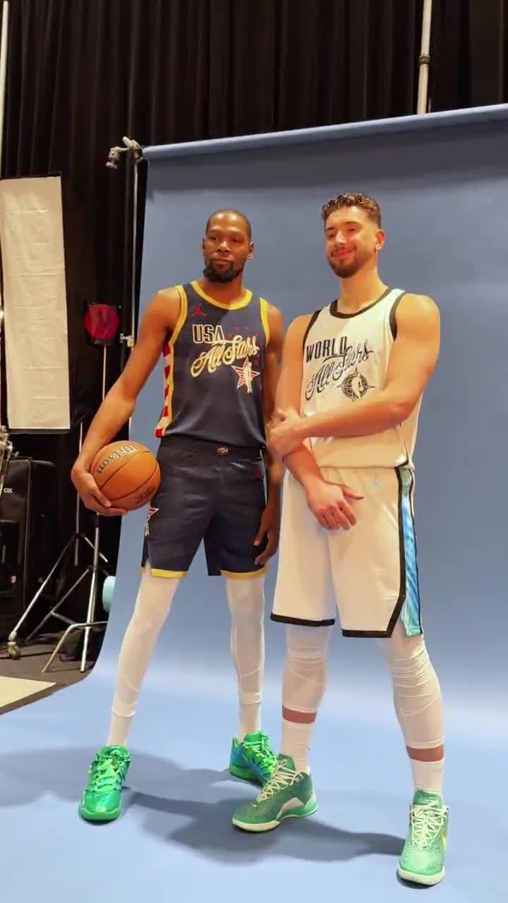 杜兰特 申京  火箭全明星定妆照拍摄