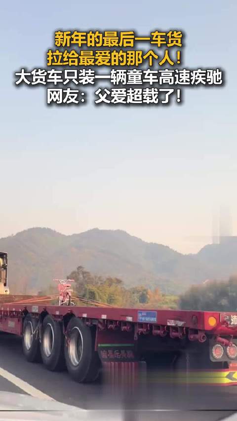 货车司机新年最后一车专运童车，父爱满满疾驰高速