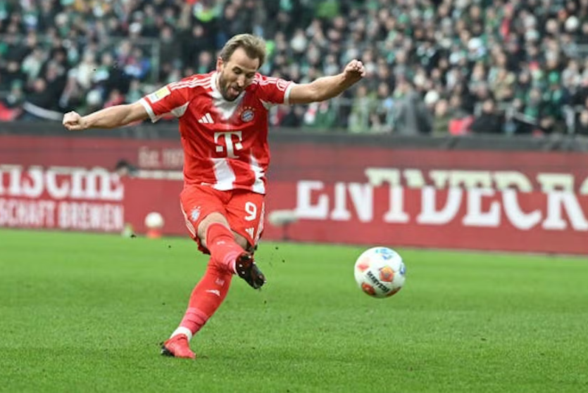 进球机器,凯恩已连续三个赛季为拜仁打进40球