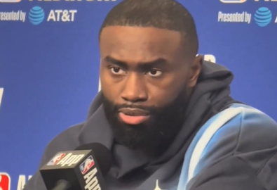 杰伦-布朗：就我看到的来说，塔图姆的状态真的相当好